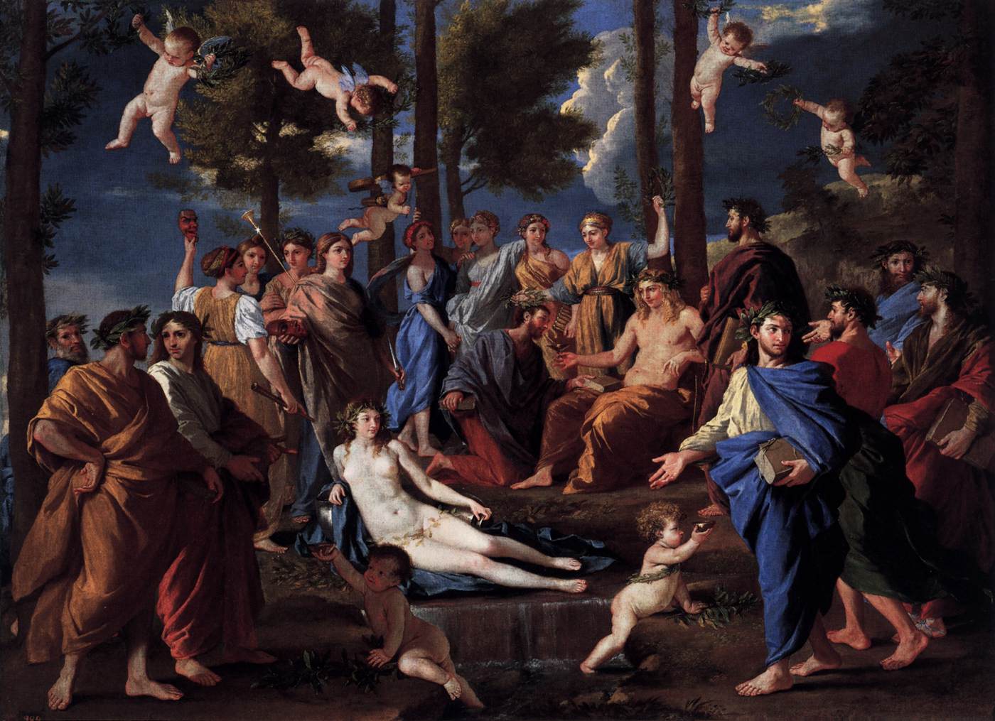 Nicolas Poussin Apollo and the Muses Parnassus WGA18307